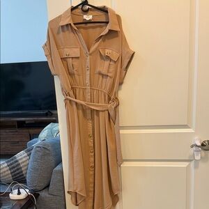 Beautiful New without tags early fall dress. Collared dress